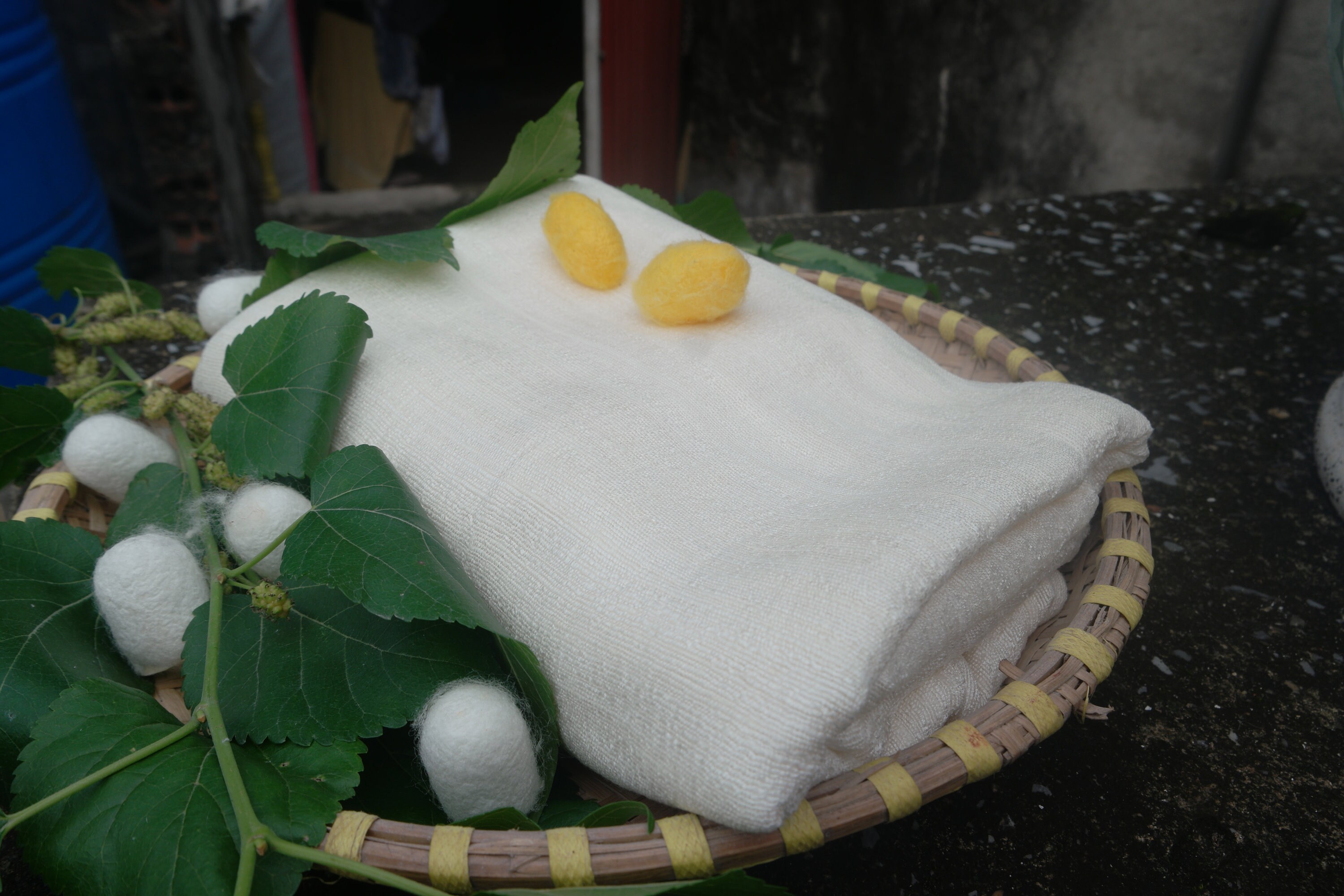 2 Layers Bath Towel Mulberry Silk Natural Organic Pure Silk