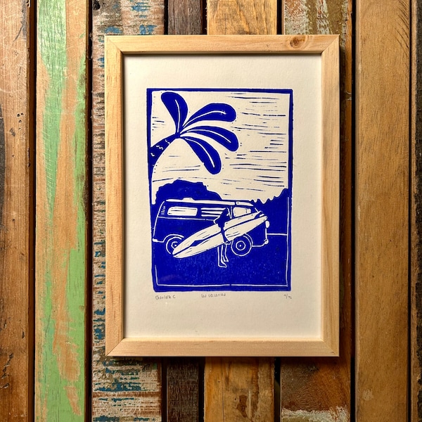 Linogravure « Les vacances »