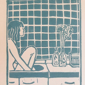 Linocut In the sink, Quimper image 3