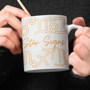 Tout est dans la tasse à café Star Signs, Verseau, Poissons, Bélier, Taureau, Gémeaux, Cancer, Lion, Vierge, Balance, Scorpion, Sagittaire, Capricorne