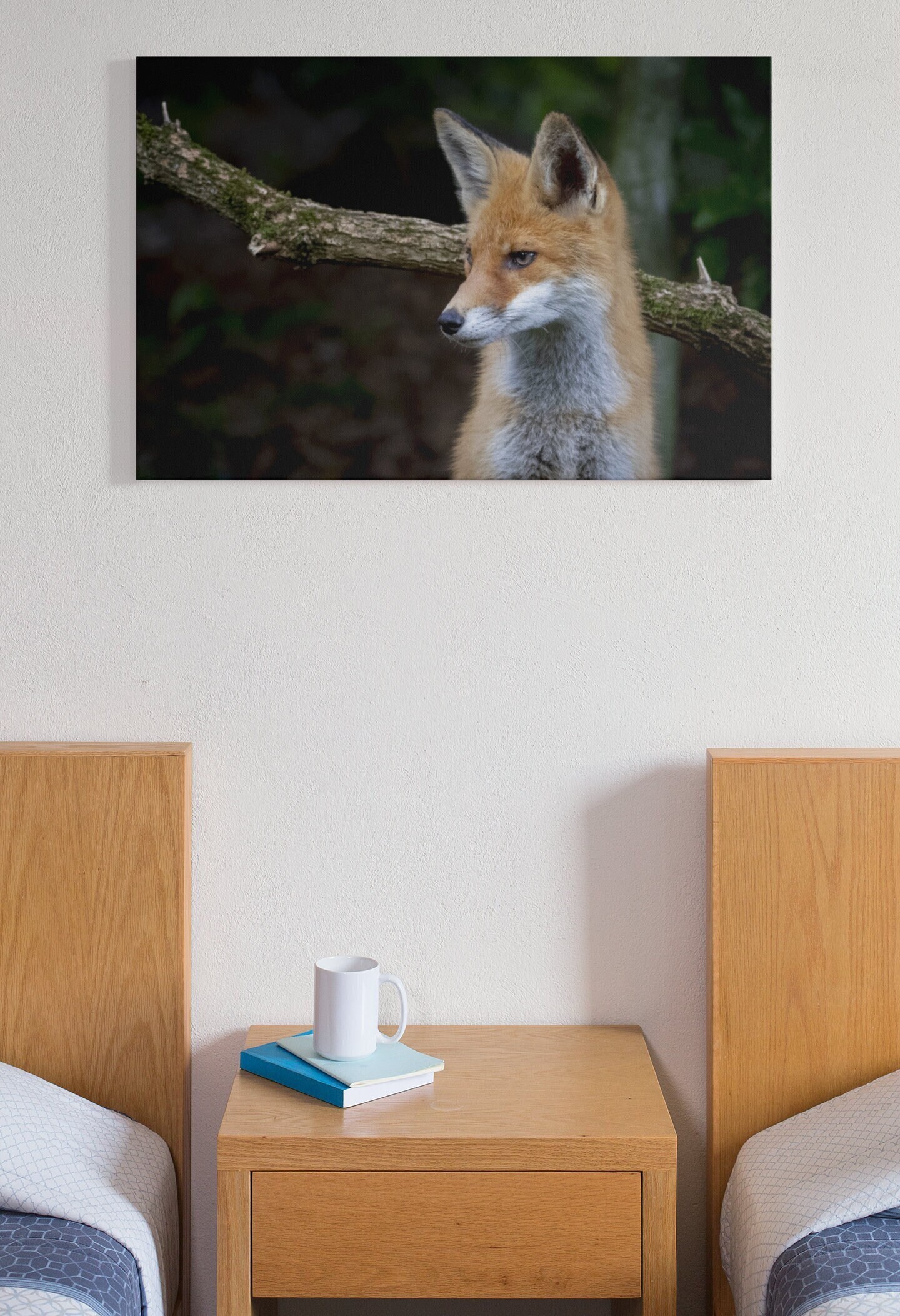 Tableau Renard Mignon avec Son Air Sournois, Art Mural Animaux, Tableau Animaux Enfants, Livraison G