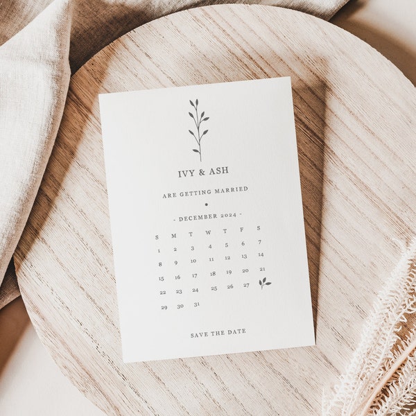 October 2024 Calendar Save the Date Etsy