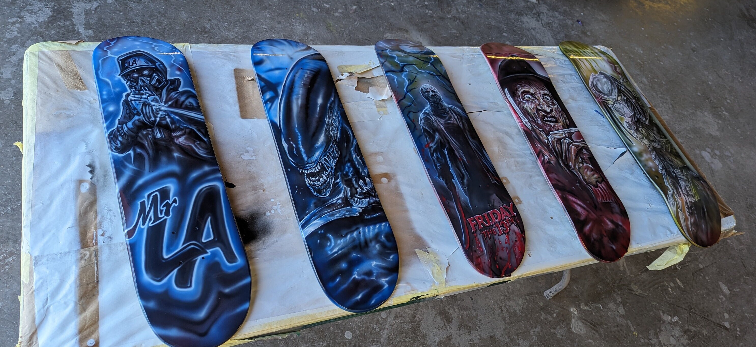 Custom Airbrushed Skateboard Wall Art. Any Design Any Style. Logo, Character, Movie, Name, Etc