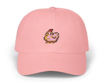Stardew Valley inspirierter Hühnerhut - bestickter Dad-Hut