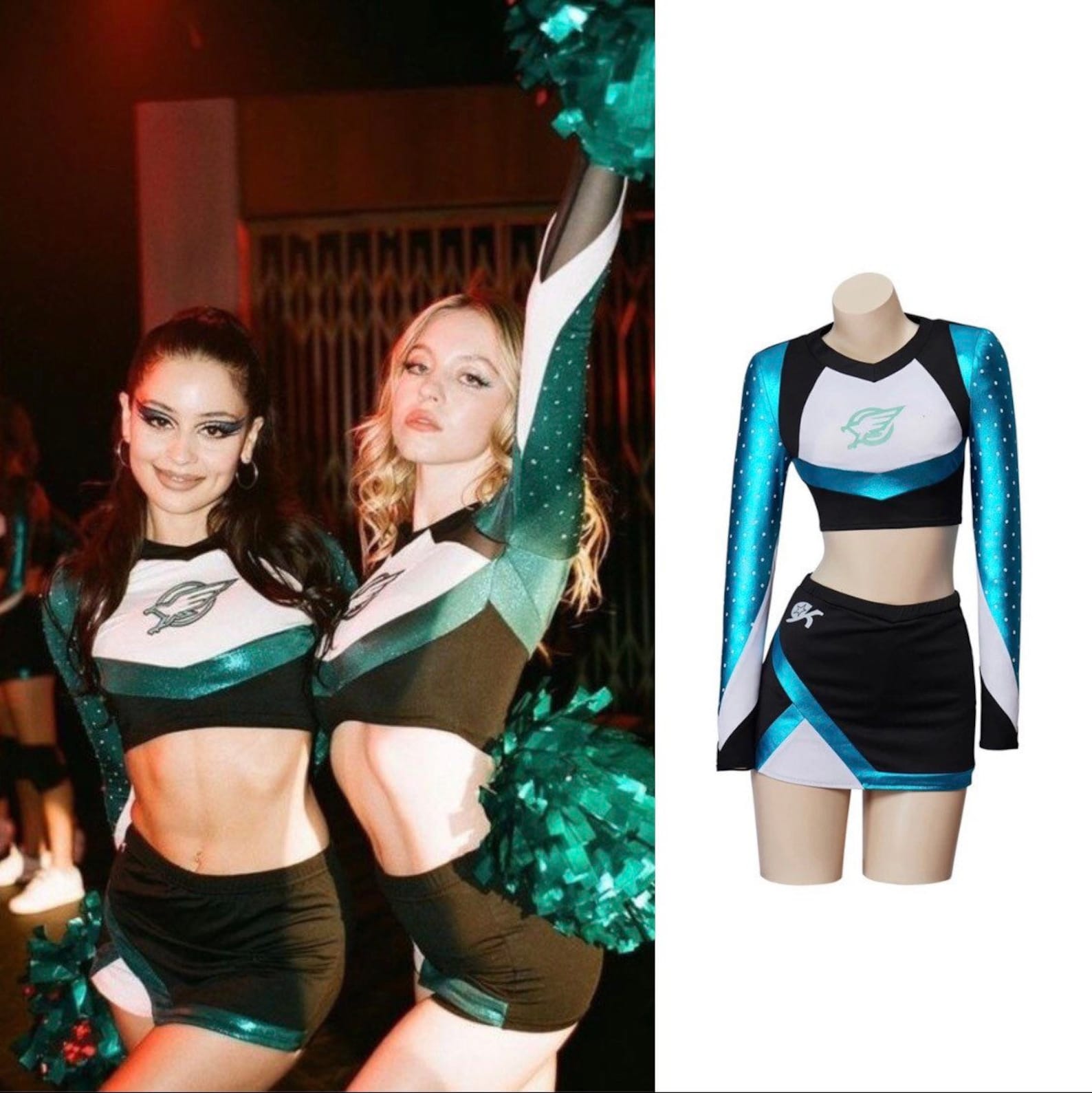 Euphoria Cheerleader Uniform Maddy Outfit Long Sleeve Crop Top Etsy
