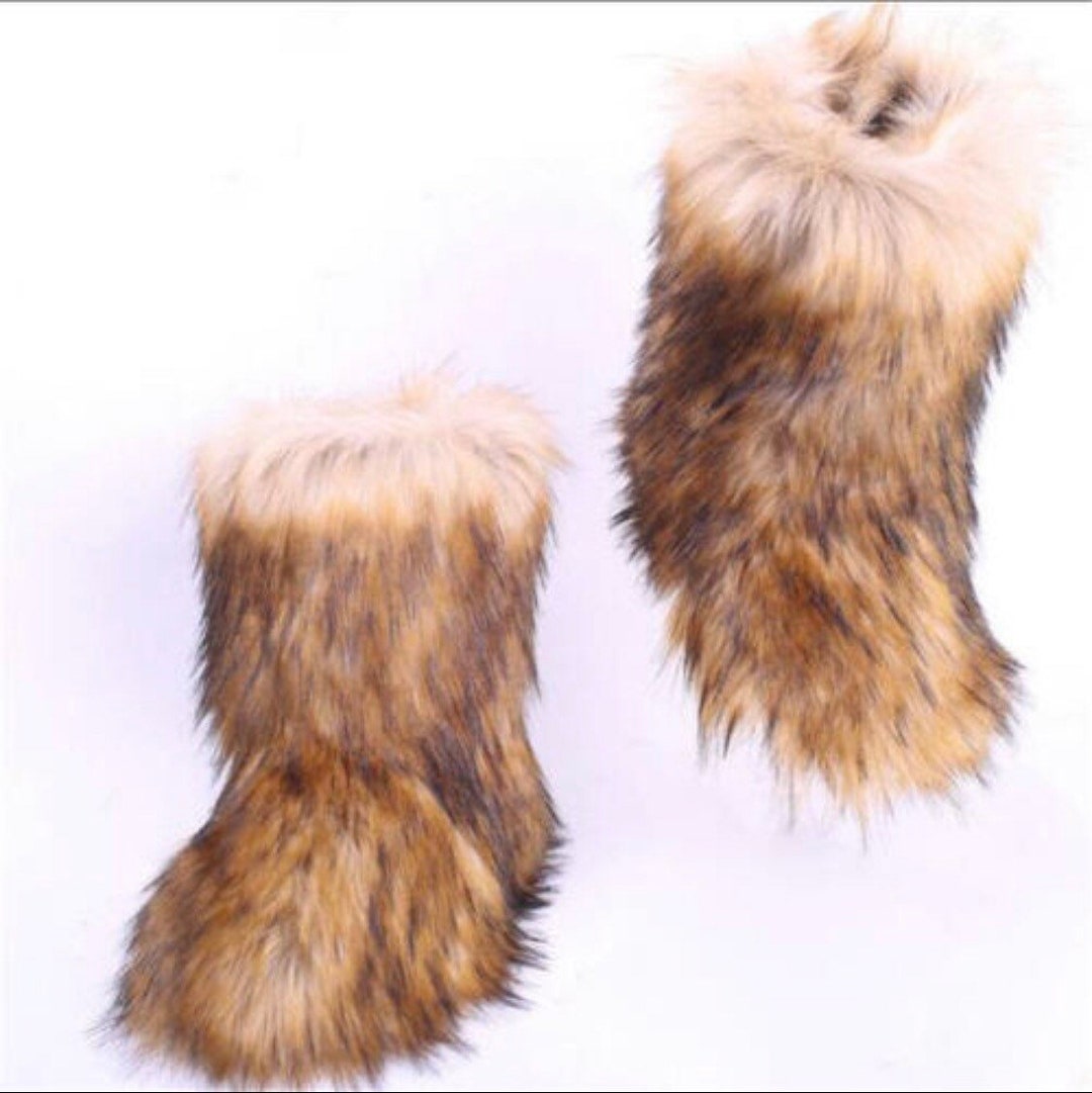 Y2k Subversive Fashion Furry Boots Cyber Y2k Etsy