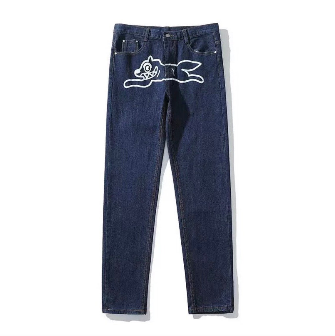 Dog Print Streetwear Baggy Jeans Cyber Y2k Etsy