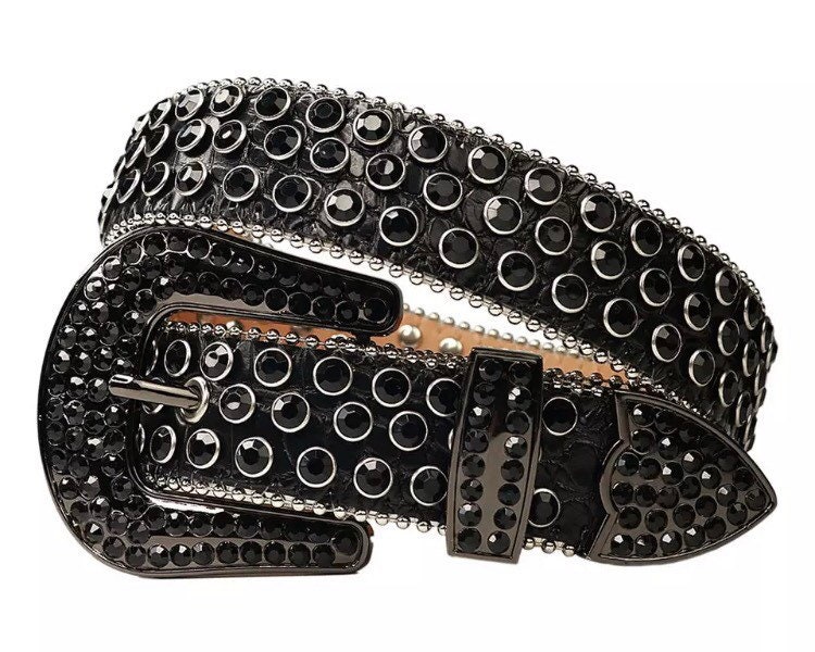 Y2k Rhinestone Belt Studded Belt Bb Simon Inspired Etsy Norway