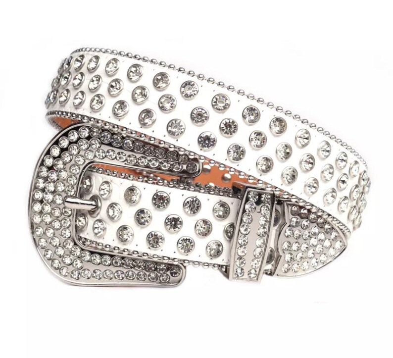 Y2k Rhinestone Belt Studded Belt Bb Simon Inspired Etsy Norway