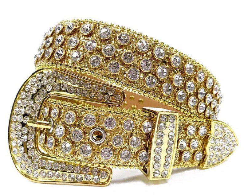 Y2k Rhinestone Belt Studded Belt Bb Simon Inspired Etsy Norway