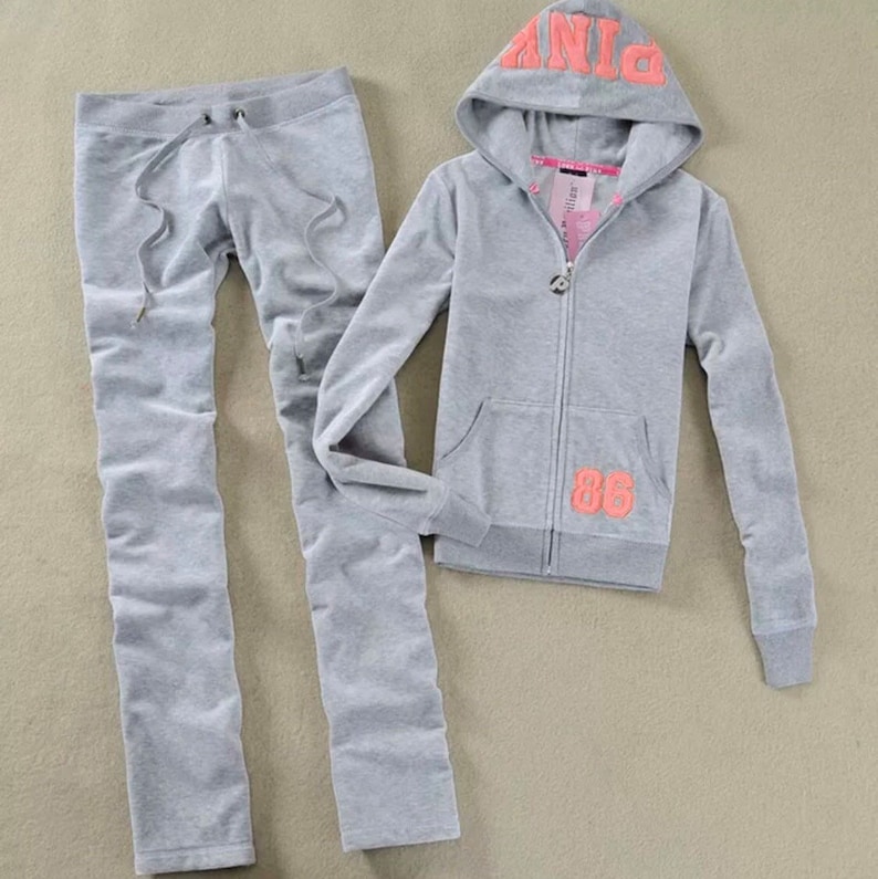 Victorias Secret Pink Tracksuit Y2K Cyber Y2K Comfy Velour Etsy