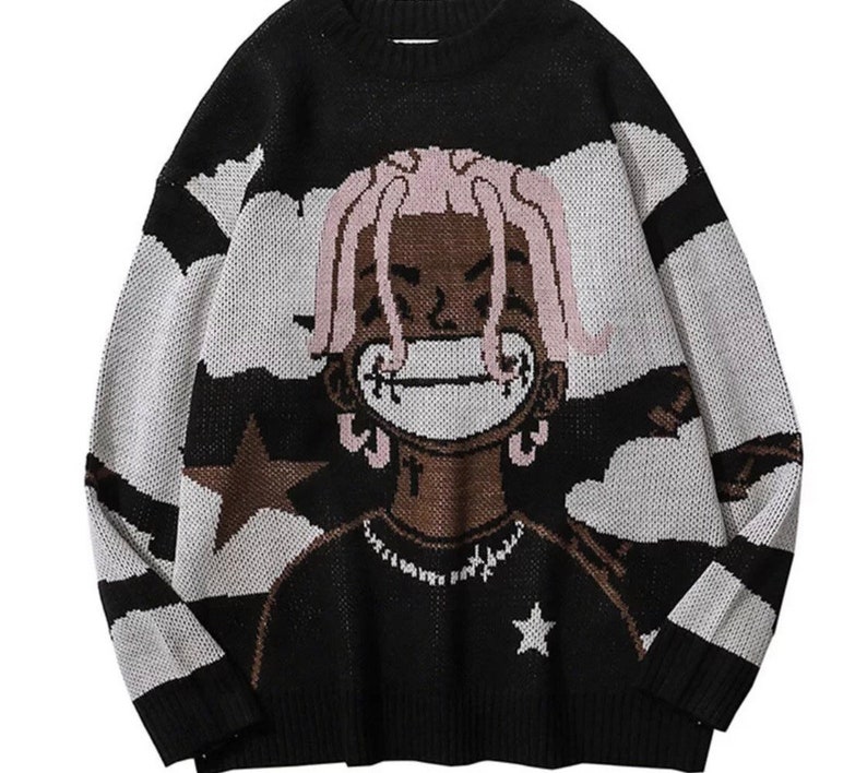 Playboi Carti Knitted Sweater Vamp Y2K Cyber Street Wear Etsy Canada