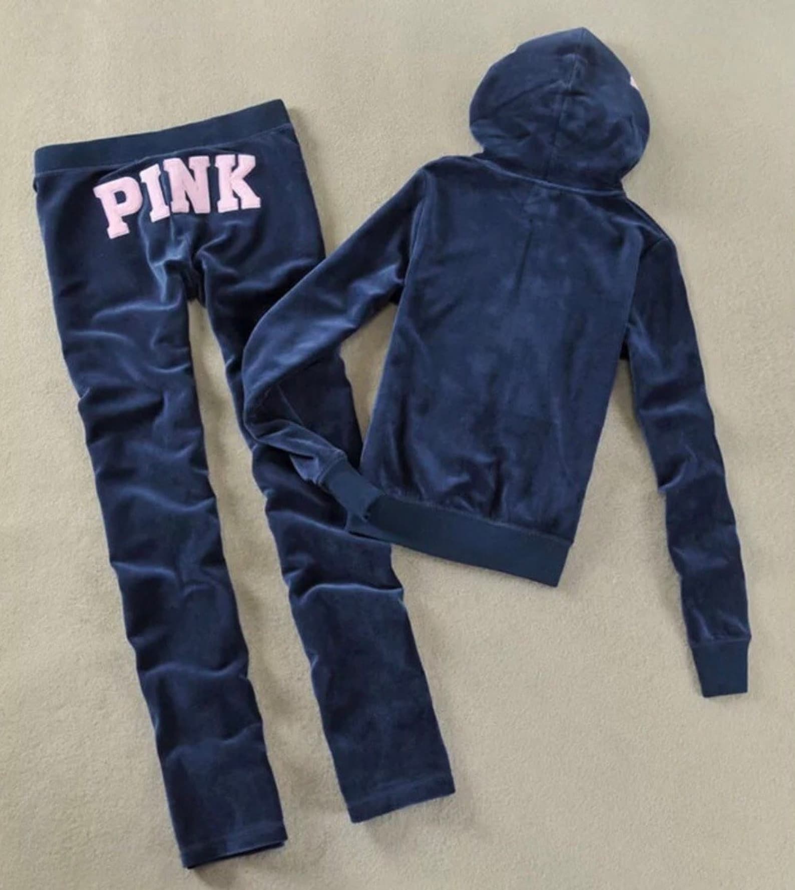 Victorias Secret Pink Tracksuit Y2K Cyber Y2K Comfy Velour Etsy