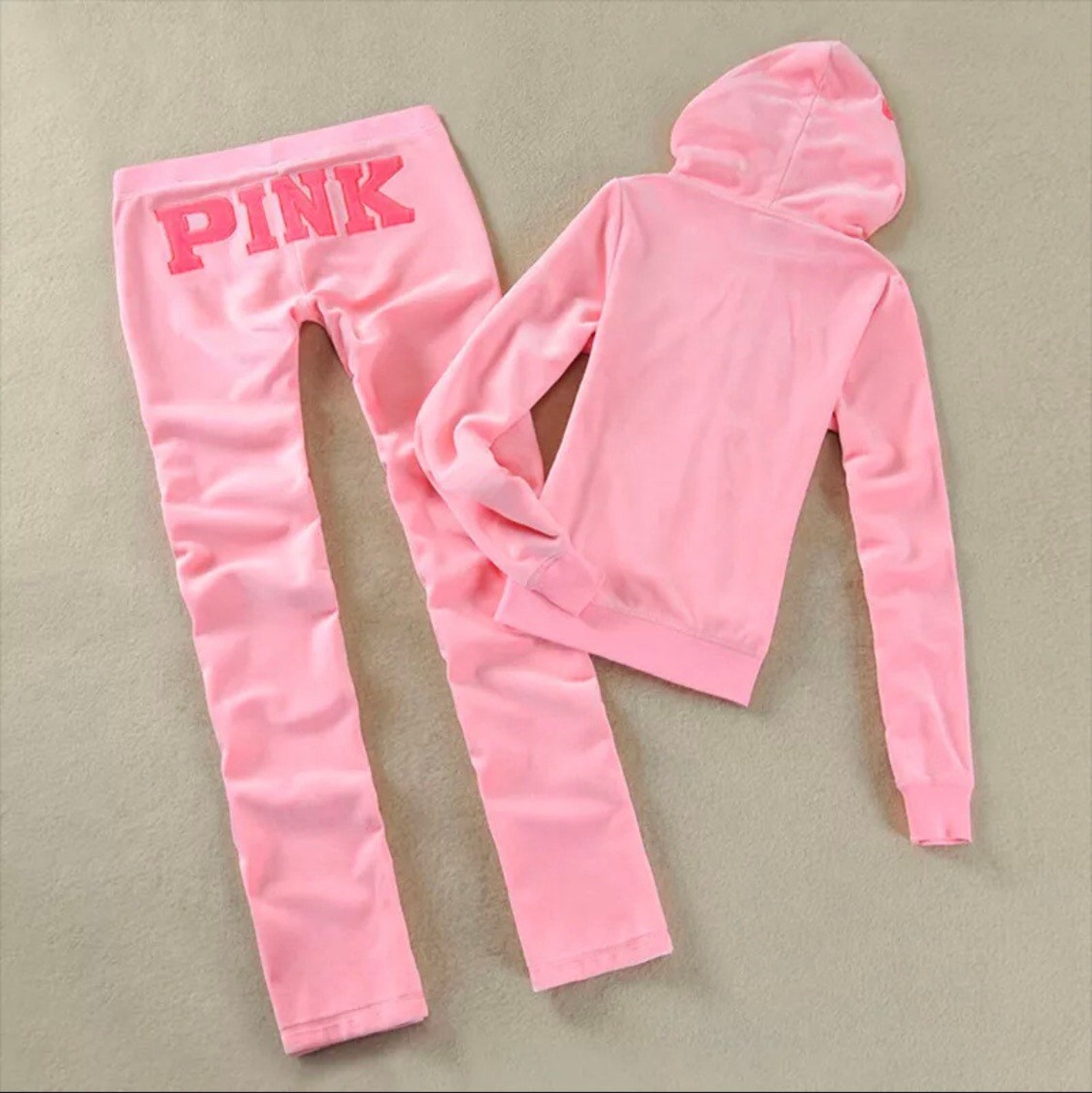 Victorias Secret Pink Tracksuit Y2K Cyber Y2K Comfy Velour Etsy