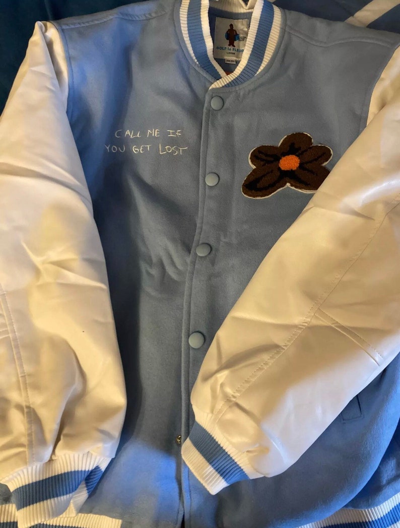 Golf Le Fleur Blue Varsity Jacket Tyler the Creator Merch Etsy