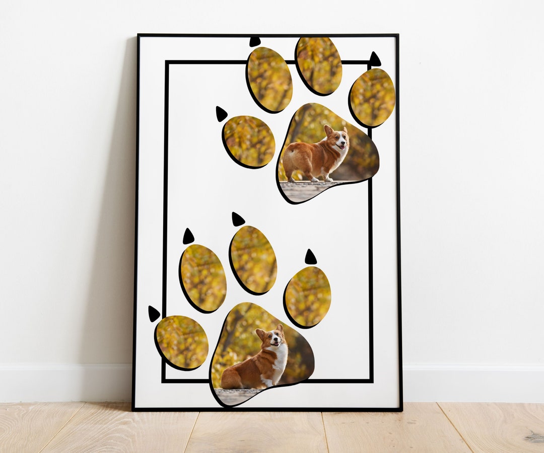set-of-paw-prints-photo-collage-canva-template-printable-etsy