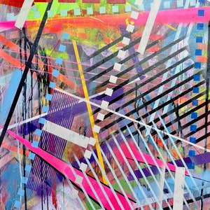 大きなオリジナル絵画、現代アート、抽象画、オリジナルモダンアート、現代抽象アートワーク、抽象ウォールアート