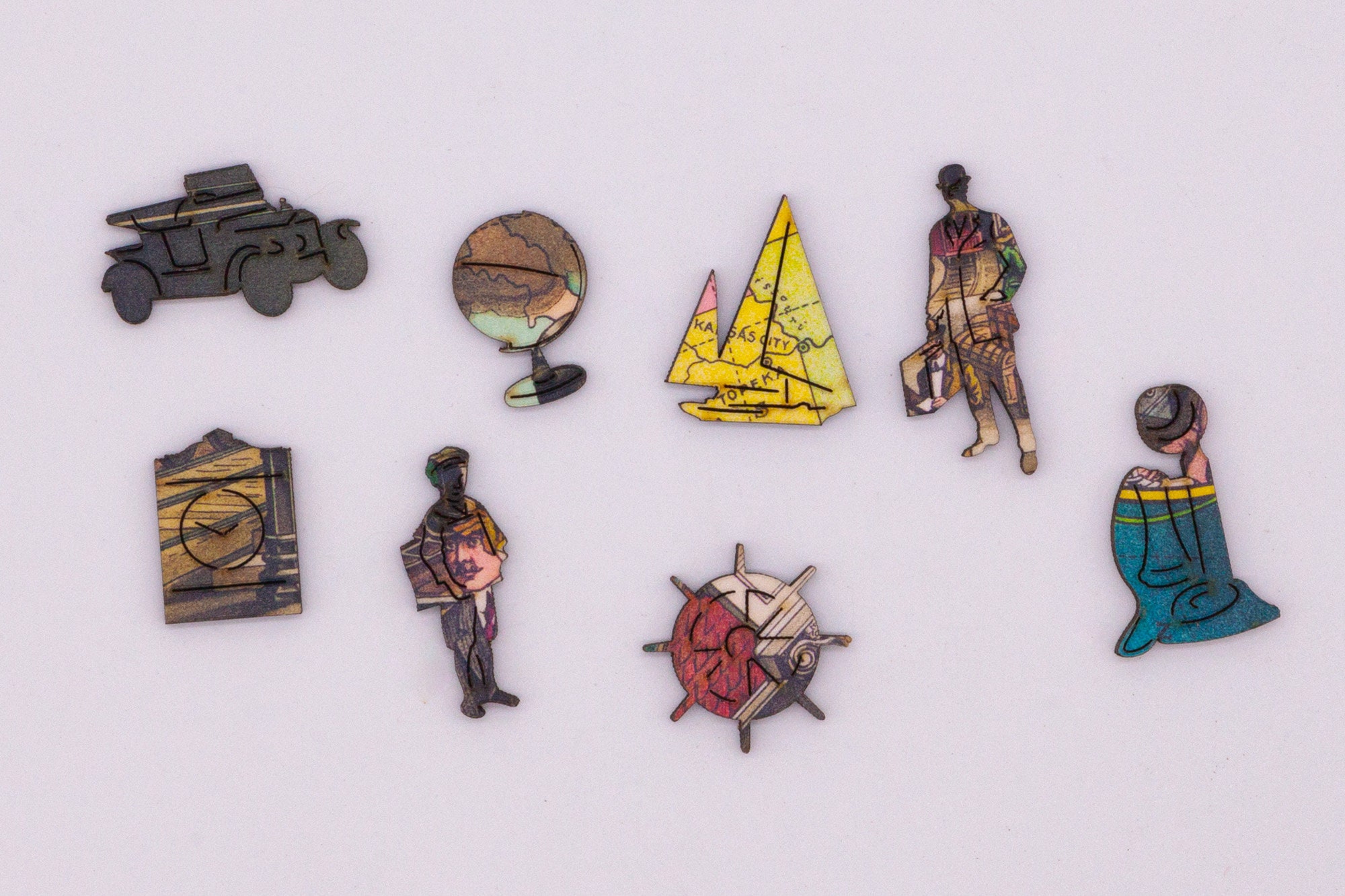 20th Century Transport by ES Yates. Wooden Jigsaw Puzzles for Adults