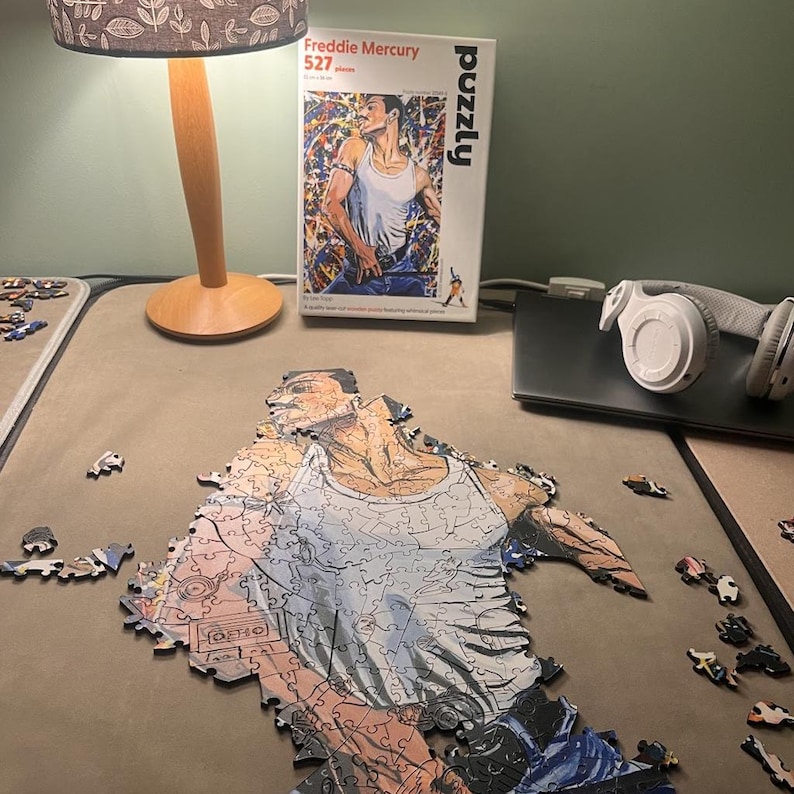Freddie Mercury Wooden Jigsaw Puzzle With Freddie Character Pieces. 527 ...