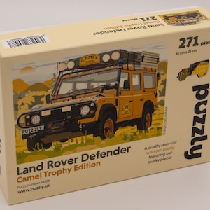 Land Rover Defender Wooden Jigsaw Puzzle, Camel Trophy Edition. With ...