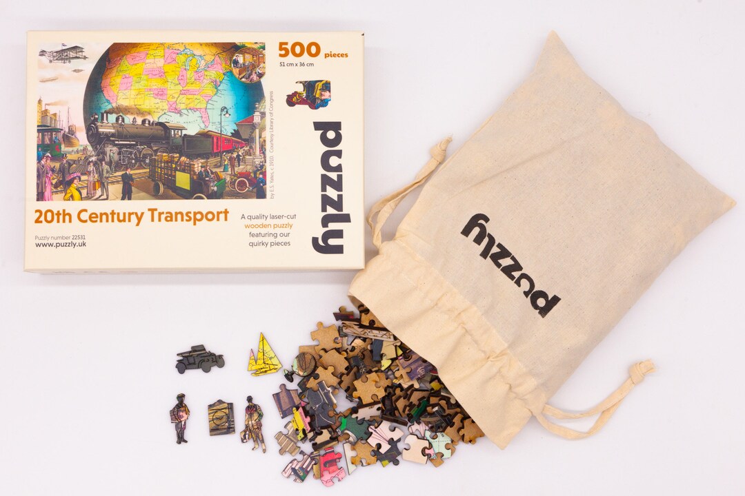 20th Century Transport by ES Yates. Wooden Jigsaw Puzzles for Adults