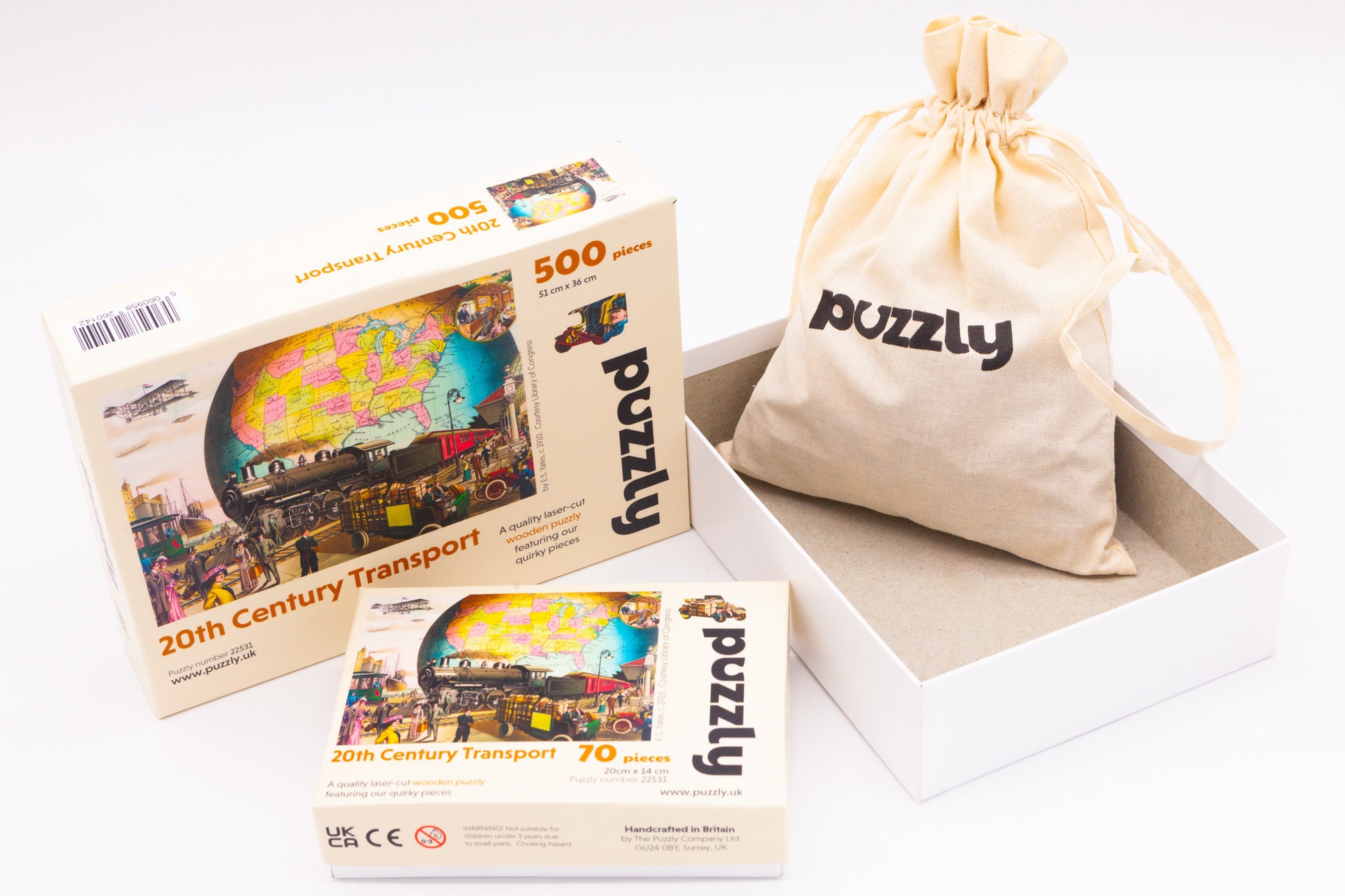 20th Century Transport by ES Yates. Wooden Jigsaw Puzzles for Adults