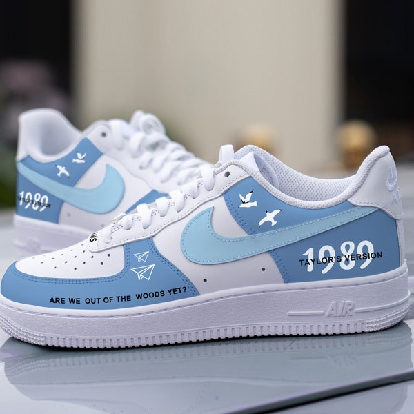 Custom 1989 Taylor's Nike Air Force 1, HandPainted 1989 Taylor's Custom Nike AF1 Sneakers, The Nike Air Force 1 Customize AF1s Fans Gift