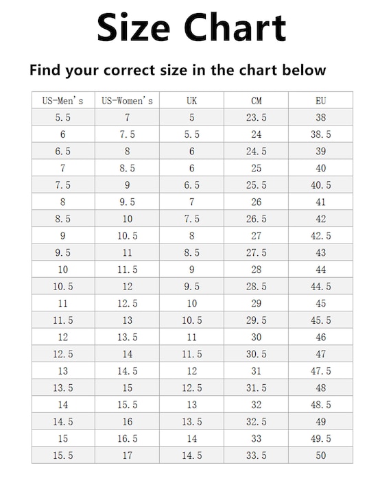 Nike af1 shop size chart