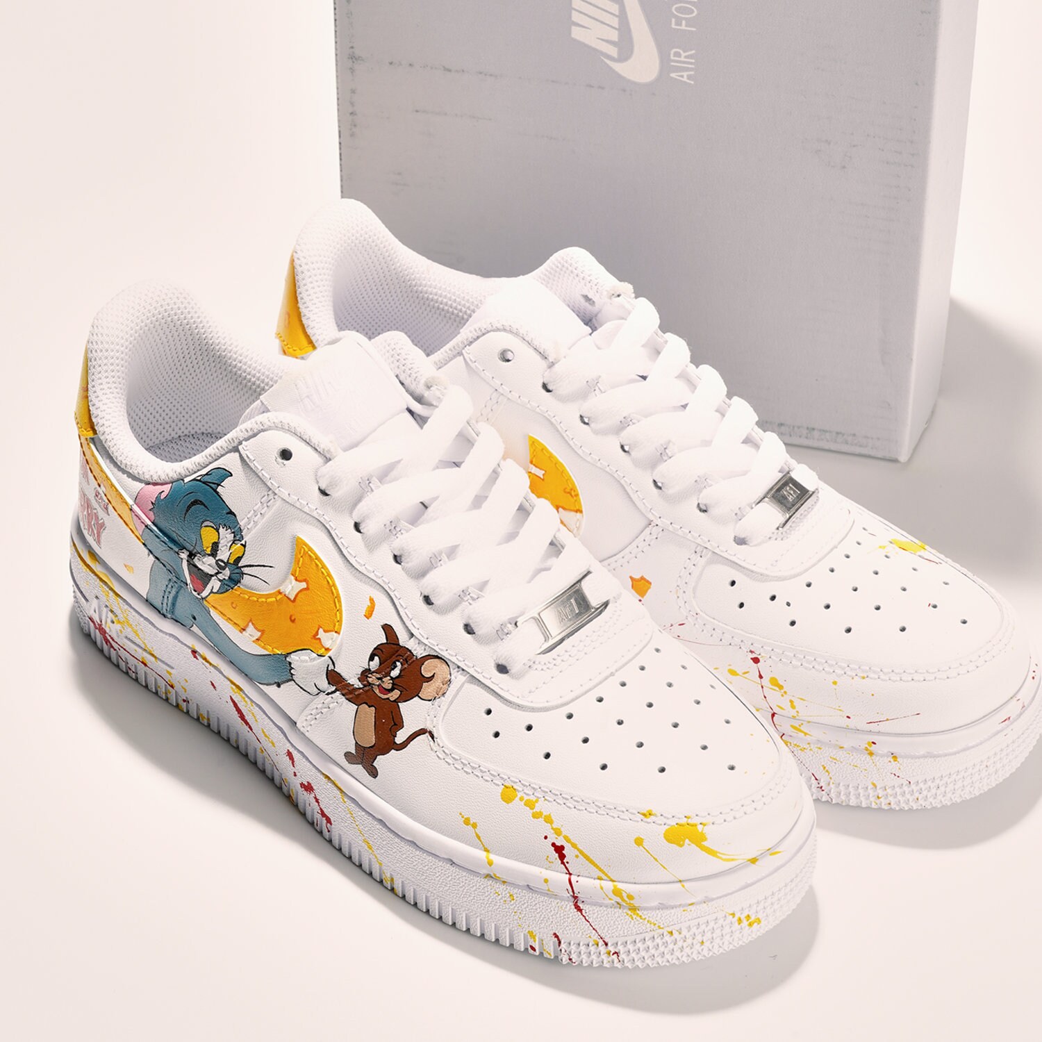 Nike Air Force 1 Custom Handpainted Tom and Jerry Custom Nike - Etsy Canada