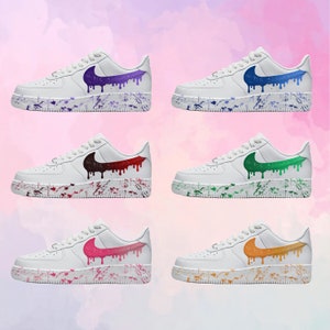 Custom Dripping and Splatter Nike Air Force 1, HandPainted Color Nike AF1 Sneakers,The Nike Air Force 1,Customize AF1s Gift,Birthday Gift