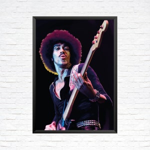 Phil Lynott Painting — Wall art print of Thin Lizzy frontman