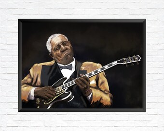 B.B. King Painting — Landscape print of The King of the Blues