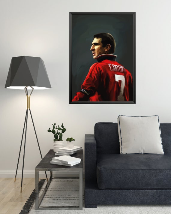 Eric Cantona Painting — Wall Art Print of Manchester United Legend