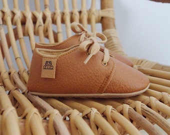 TIBAMO NANO | Chaussures Bébé en Cuir Souple Marron