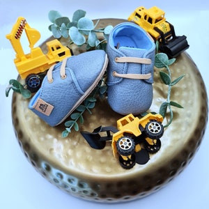 Soft Leather Baby Shoes from 0 to 18 months, newborn, child's first steps, girl and boy, baptism, birth gift, slipper image 5