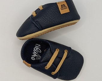 TIBAMO VENUS | Midnight blue soft leather baby shoes