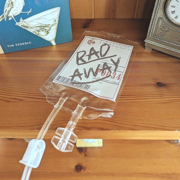 Bolsa de sangre Rad Away Wasteland, accesorio de disfraz de cosplay inspirado en Fallout 4 (SIN RELLENO)