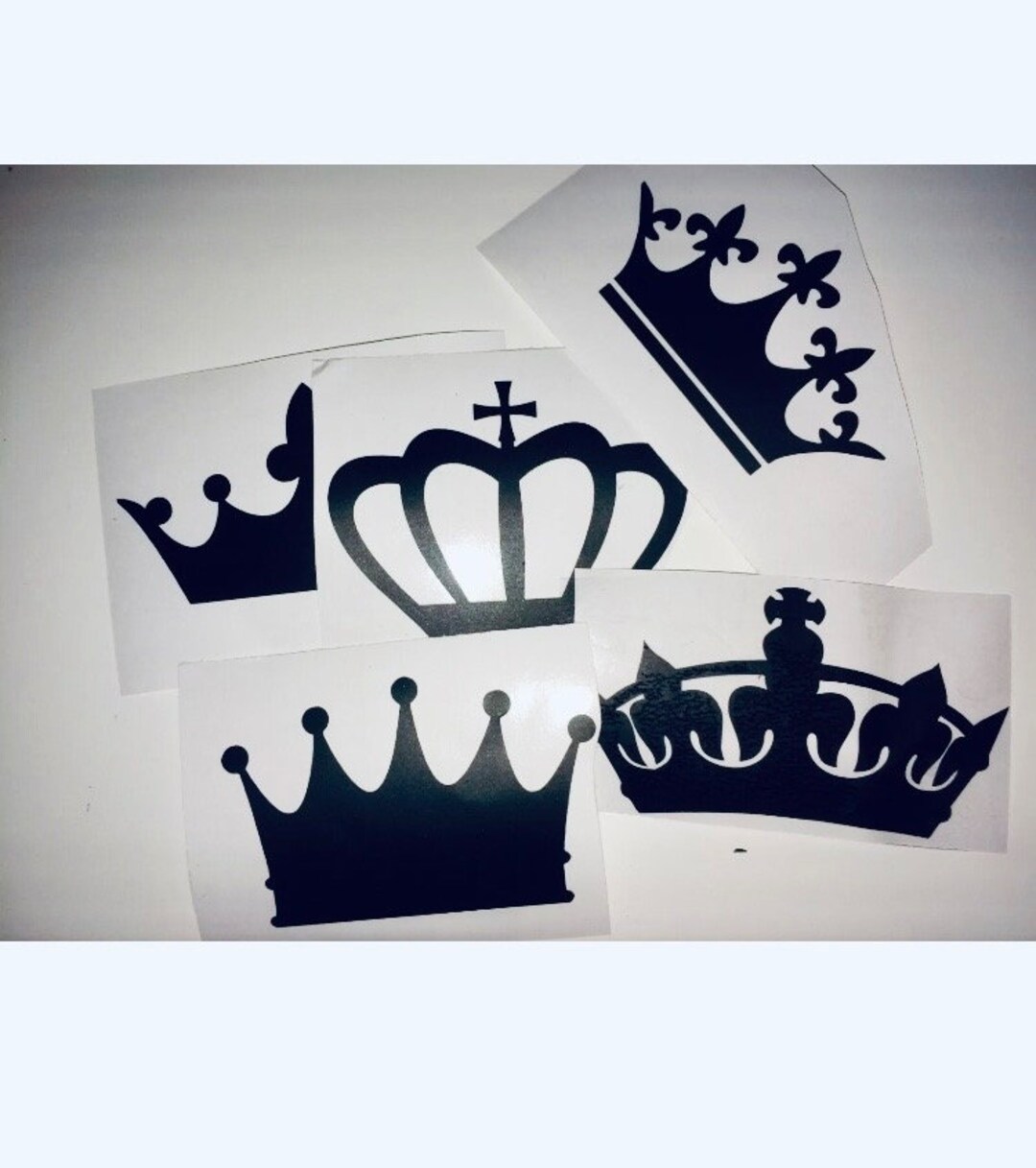 Crown Vinyl Decal Sticker King Queen Prince Princess Decor Gift Glass ...