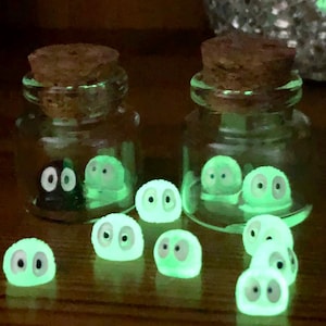 Soot Sprites In Glass Jar Luminous Studio Ghibli Anime Gifts Home Decor Suswatari Shelf Display