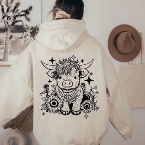 Highland cow hoodie