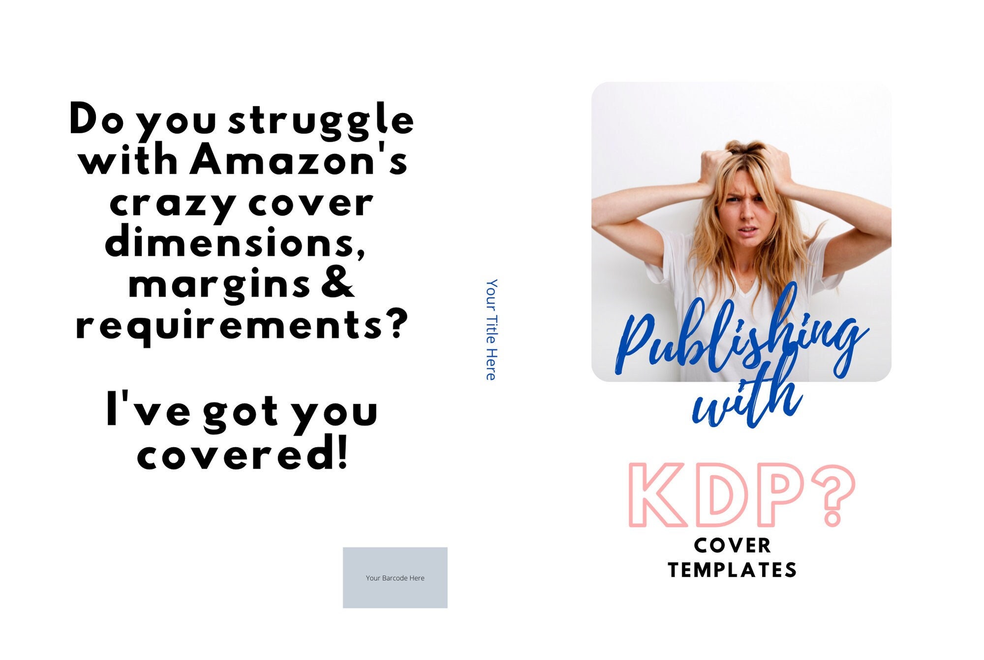 Amazon KDP Book Cover Template 8 1/2 X 11 Hardcover Full Etsy Amazon KDP Book Cover Template 8 1/2 X 11 Hardcover Full Etsy