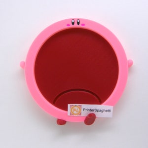 Small Ring Mouth Kirby Coaster.  3D-printed, Cold Drink Coaster. *Plz read full description*