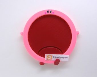 Small Ring Mouth Kirby Coaster.  3D-printed, Cold Drink Coaster. *Plz read full description*