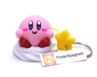 Dreamy Kirby 3D-Printed. Choice of Keychain or Figurine.