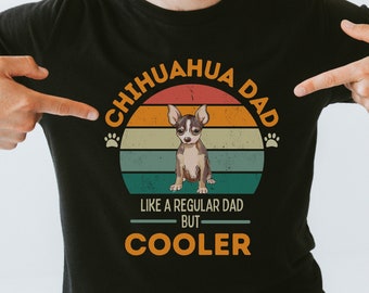 Short Haired Chihuahua   Dad Fathers Day Pet gift for him Bella Canvas Premium 3001 Unisex Jersey Short Sleeve Tee