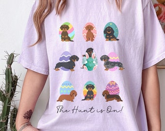 Easter Egg Hunt, Dachshund shirt, Spring or Easter Gift for Dachshund mom, Mothers Day dachshund gift oodle Lover, Easter Poodle mom t shirt