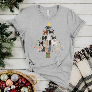 Christmas Poodle Shirt, We Woof You a Merry Christmas,  Standard Poodle Tshirt, Holiday Crewneck, gift for poodle moms, poodle lovers