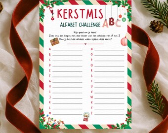 Christmas Scavenger Hunt for Kids – Printable Christmas Game – Christmas Activity for Home, School and Parties and the Holidays - Dutch