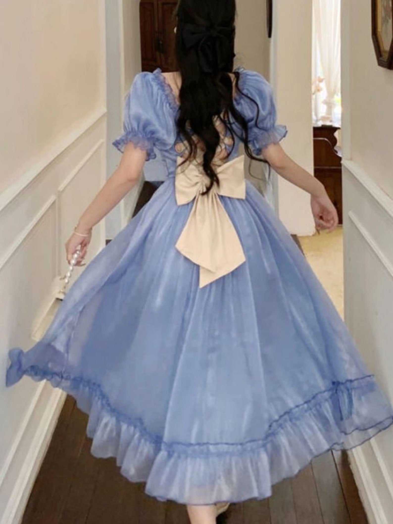 Robe Regency Robe bridgerton Daphne Blue Robe Cottagecore Etsy France