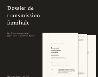 Printable End-of-Life and Family Emergency Binder | French Procedures, Legal Deadlines, Inheritance | PDF A4, 84 Articles